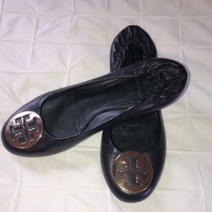 Never been worn black Tory Burch flats.